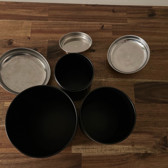 Kitchen canister set, copper and black - Picture 3 of 5